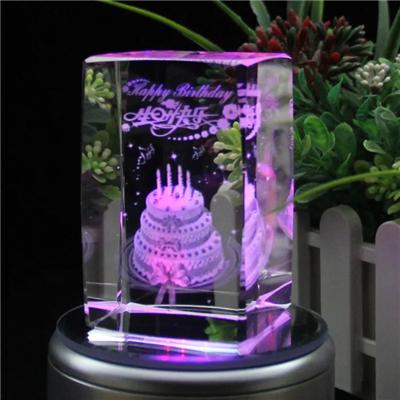 3d Laser Birthday Gift Crystal Cubes