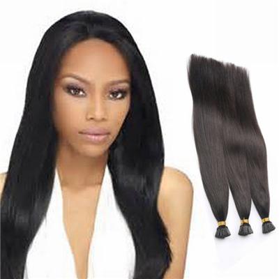 14-28 Inch I / Stick Tip Fusion Human Hair Extension Straight Peruvian Remy Hair