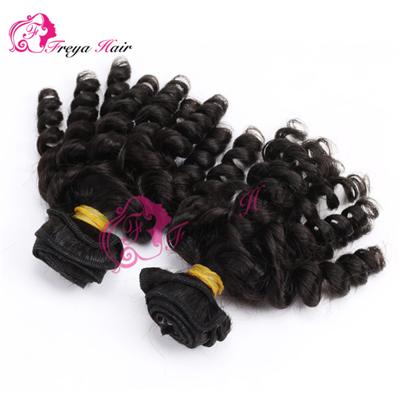 American African High Quality Funmi Curl Virgin Indian Human Hair Weaves