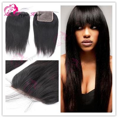 5*5 Straight Free Parting Peruvian Unprocessed Virgin Hair Closure