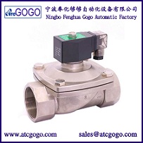 200bar 2 way stainless steel solenoid valve for air water oil