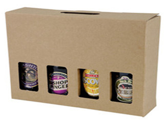 Carton Paper Bottle Gift Box With Window For Several Bottles Of Wine