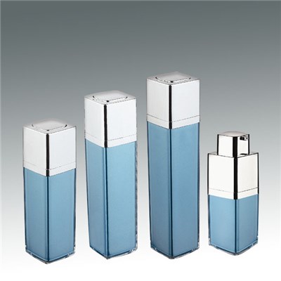 Acrylic Square Plastic Airless Pump Bottle,15ml-30ml-40ml-50ml
