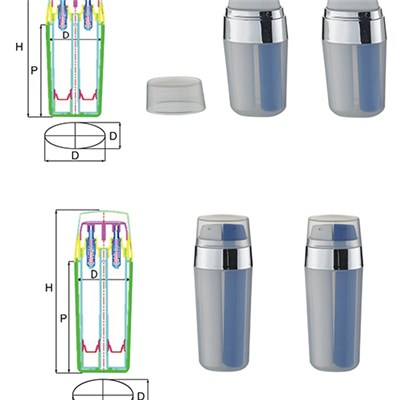 Airless pump bottle, 15ml, 20ml, 30ml, 40ml, PP material