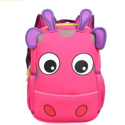 3D Kids Animal Backpack, Neoprene Cow Backpack