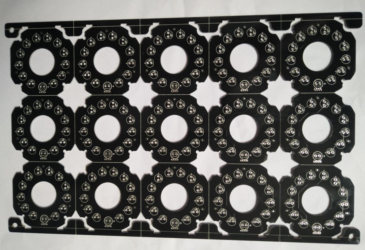 47 mil thickness double side Printed Circuits Board (PCB) 1 OZ copper with black S/M for LED Solution