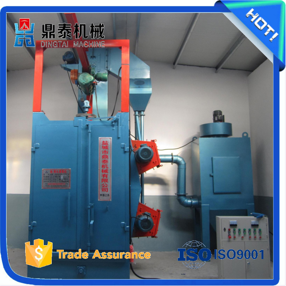 Q37single hook shot blasting machine/used for fitness equipment/cleaning aluminum alloy engine shell