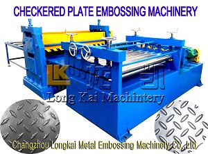  High quality chequer plate embossing machine is mainly for producing embossed antiskid steel plates