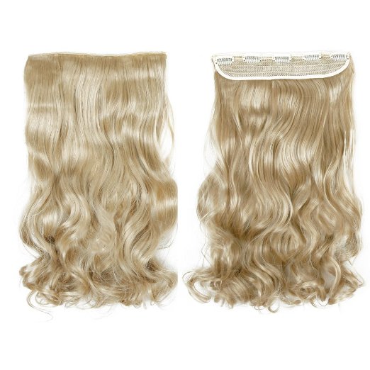 Wavy One Piece Clip Kanekalon fiber clip in Synthentic hair extensions China supplier