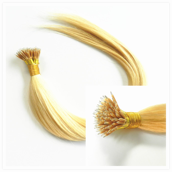 Italian Nano Ring Keratin Pre-bonded Tipped Remy Human Hair Extensions China supplier