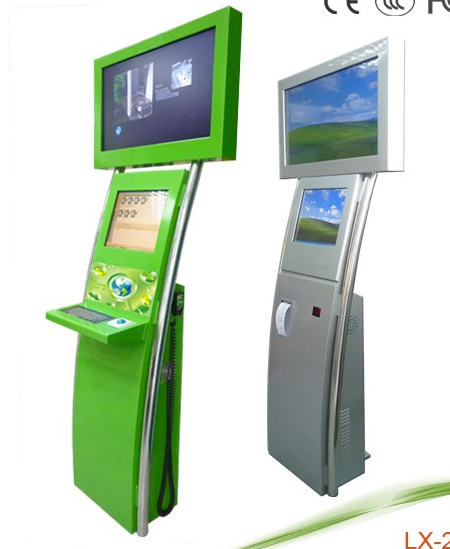 China factory good price 19 inch dual screens self service payment kiosk with bill acceptor