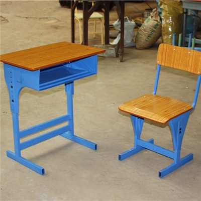 H1053as School Desk And Chair Wooden