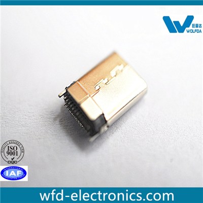 Stamping-shell Type C USB3.1 Male plug (P/N:USB-M0512-D552S)