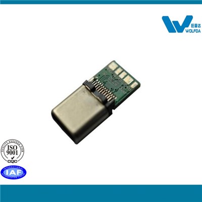 Solder USB3.1 Type C For USB3.0 PCB (P/N:USB-M0512-D5510L)