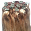 Double Drawn Inidan Remy Lace 260g/220g double drawn Clip in remy Hair China supplier