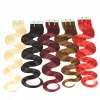 Factory Price Wavy Seamless tape in human remy hair extensions  Foxy locks style seamless clip in hair China supplier