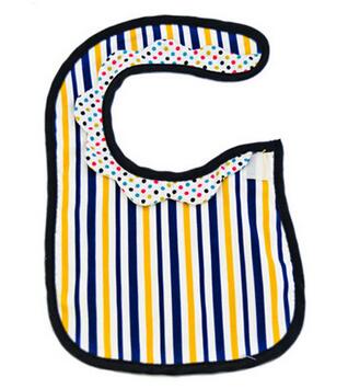 100% cotton,Baby drool bibs with velcro closure(small dots neckline)