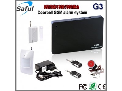 Saful G3 doorbell Intelligent home security GSM alarm system with doorbell function