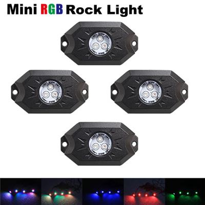 4pcs Led Rock Light Kits,RGB Led Rock Light