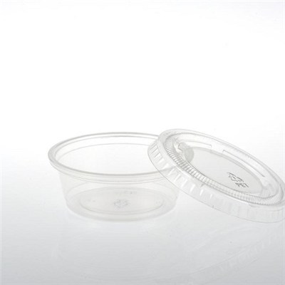 CLEAR SAUSE CUP AND LID