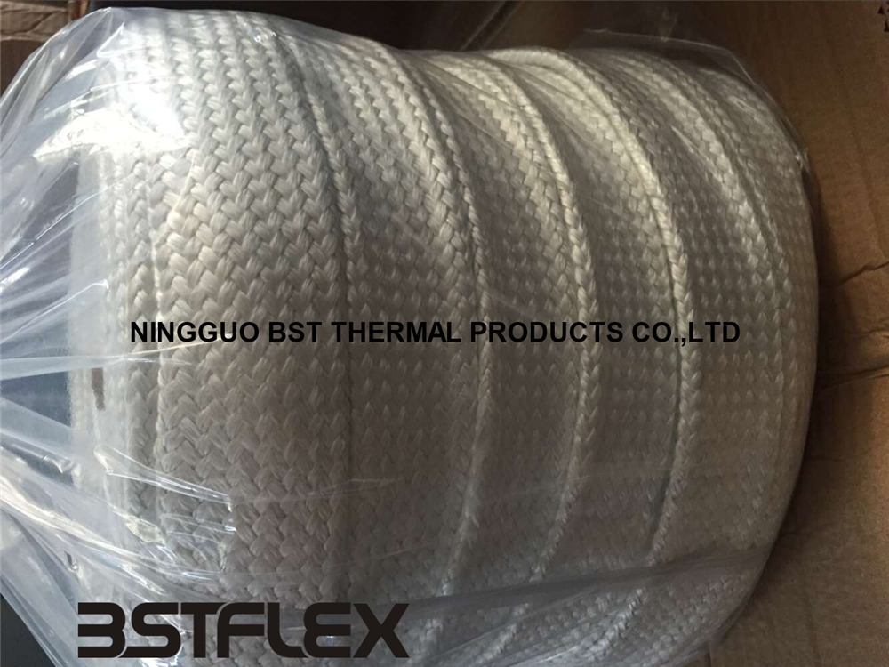 Silica fiber braided sleeve for hose wire line cable heat protection