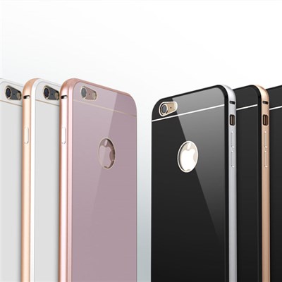 Iphone 6 S Aluminum Frame Plastic Tempered Glass Back Cover Push And Pull Phone Case