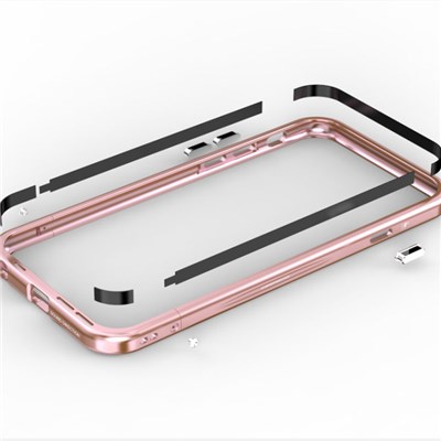 Iphone 6 S Plus Aluminum Frame Tempered Glass Back Cover Lock Button Phone Case