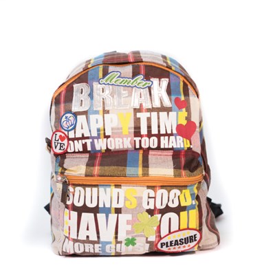Plush Folding Girl Nylon Backpack