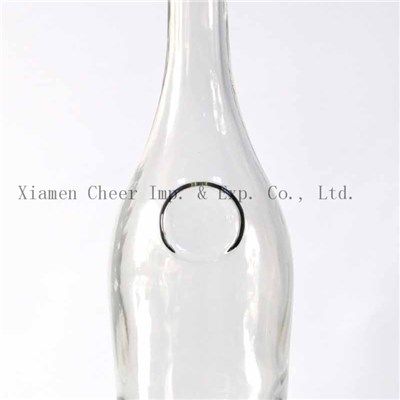 750ml Glass Clear Burgundy Bottle (PT750-A017)