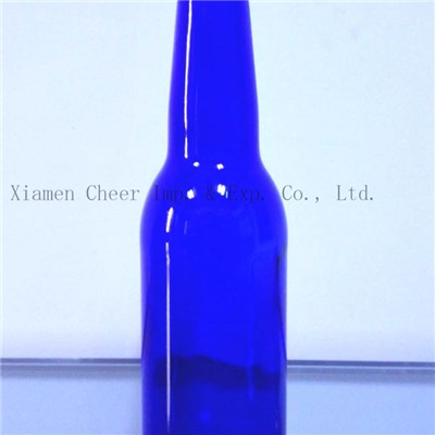 330ml Blue Color Glass Beer Bottle(PJ330-2203)