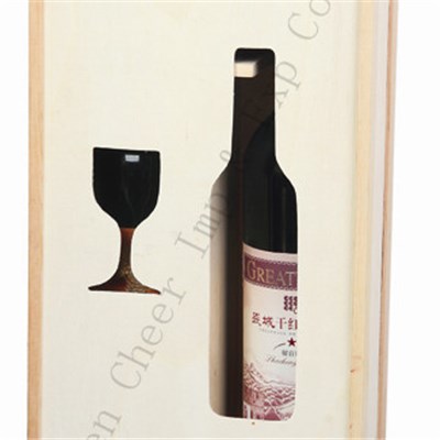 Cup Carven And Pull-out Cover Wine Box