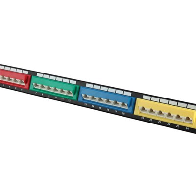 UTP Patch Panel 24Port 45degree Colored