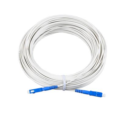 SC/UPC Singlemode Simplex LSZH FTTH White Drop Patch Cable