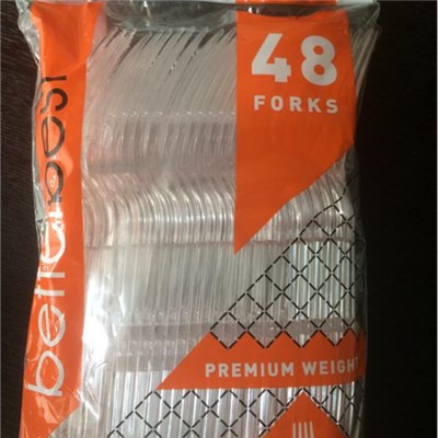 Disposable Plastic Cutlery In Color Printed Polybags