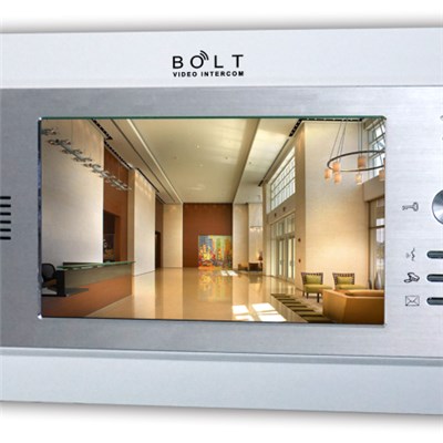 7 Inch Color TFT LCD Monitor 4+2 Wire Or CAT5 Cable Video Intercom System For Multi Apartments With Alarm Function