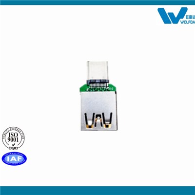 Adapter USB3.0 A/F To USB3.1 A/M (P/N:WFD-CM-AF)