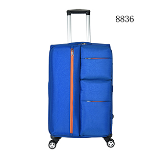 soft polyester trolley case hand carry trolley luggages