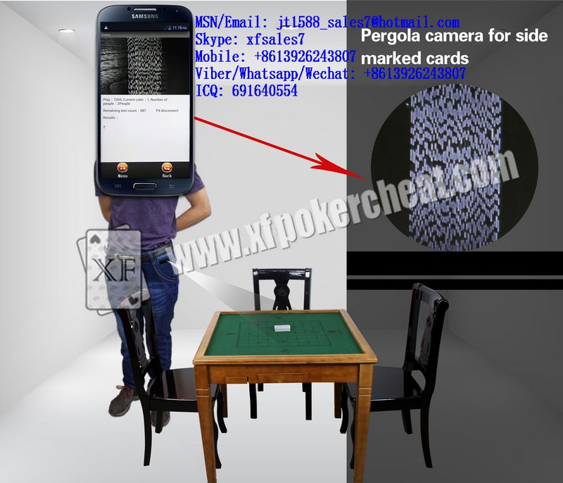 XF Infrared Camera In Black Trousers Label To Scan Invisible Bar-Codes Marked Playing Cards
