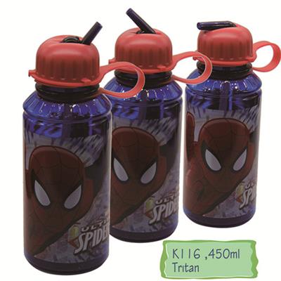 K116 450ML Hot Selling Kids Water Bottle With Suction Nozzle And Straw Portable Drinking Bottle
