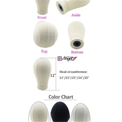 Canvas Block Head For Hair Extension Lace Wigs Making And Display Styling Mannequin Manikin Head