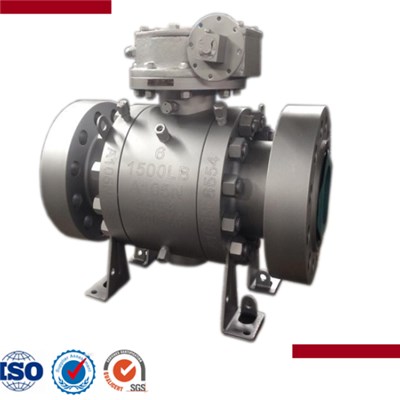 Cast Steel Flanged End Trunnion Mounted Ball Valve