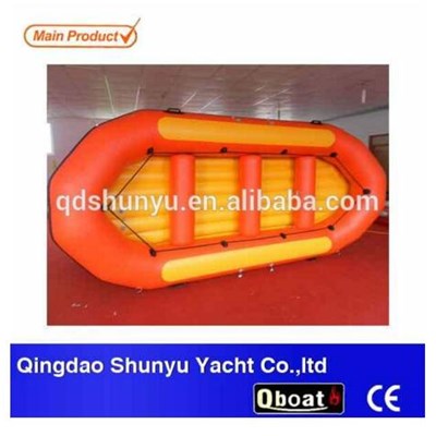 CE 4.3m 8 Passengers Pvc Or Hypalon Inflatable River Raft For Sale
