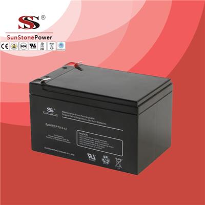 12V 14AH SPT AGM Maintenance Free Rechargeable Lead Acid Deep Cycle UPS Battery
