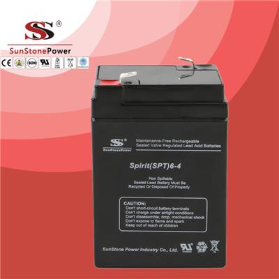 6V 4AH SPT AGM Maintenance Free Rechargeable Lead Acid Deep Cycle UPS Battery