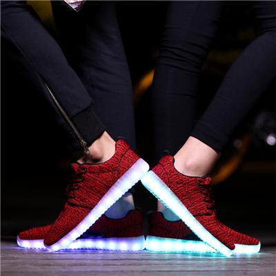Small MOQ 2016 Super Light Leisure Men&women LED Shoes Unisex LED Light Up Shoes For Season Luminous Shoes