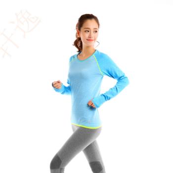 Woman Custom Dry Fit Gym T Shirt Seamless Style Long Sleeve Tee Womens T Shirt Seamless Design Gym Wear