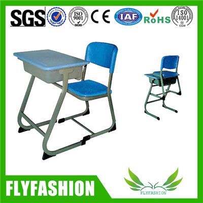Plastic Classroom Single Student Table And Chair Furniture Set (SF-60S)