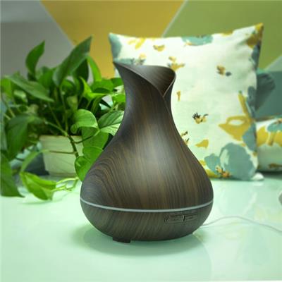 Ultrasonic Oil Diffuser 400ml Bottle Wooden Brown Natural Scent Air Purifier Whole House