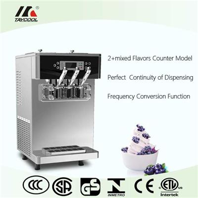 Counter Top Soft Ice Cream Machine With Twin Twist Flavors