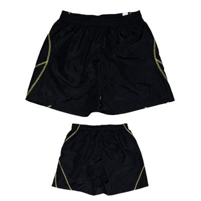 YJ-3014 Mens Black Lined Microfiber Sports Summer Shorts For Men